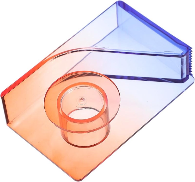 Mini Portable Tape Dispenser With Cutter Red Blue Gradient Color For Home Office - Image 1